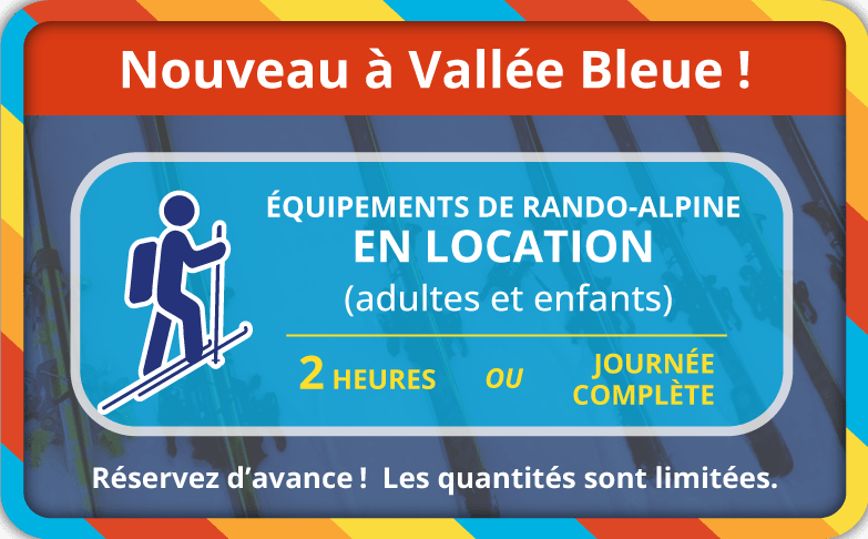 Nouveau - location d'équipements de touring à Vallée Bleue